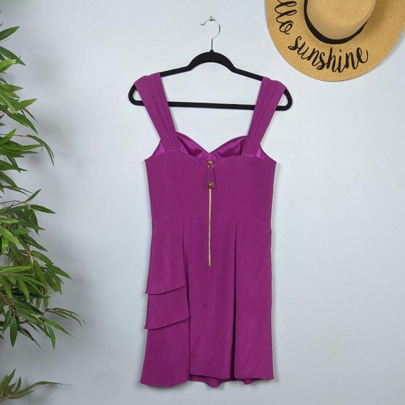 Temperley London 100% Silk Barbie Pink Cocktail Dress 6 Date Night Out - Picture 7 of 11